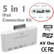 5 in 1 AV and Camera kit for Apple iPad iPhone